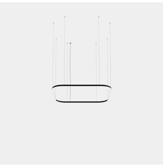 LedsC4 - Luminaria colgante Geometric cuadrado mini 1600x1600mm LED 125 blanco cálido 2700K ON-OFF oro 7155lm