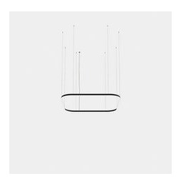 LedsC4 - Luminaria colgante Geometric cuadrado mini 1600x1600mm LED 125 blanco cálido 2700K ON-OFF oro 7155lm