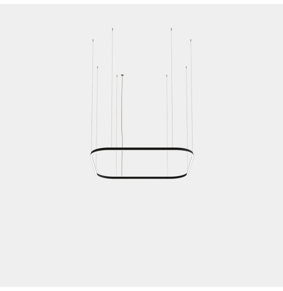 LedsC4 - Luminaria colgante Geometric cuadrado mini 1600x1600mm LED 125 blanco cálido 3000K ON-OFF blanco 7777lm