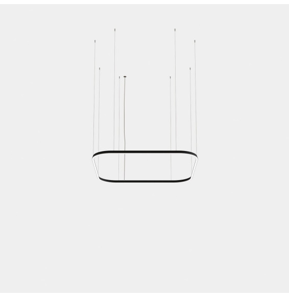 LedsC4 - Luminaria colgante Geometric cuadrado mini 1600x1600mm LED 125 blanco cálido 3000K ON-OFF oro 7777lm