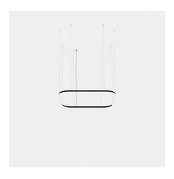 LedsC4 - Luminaria colgante Geometric cuadrado mini 1600x1600mm LED 125 blanco cálido 3000K ON-OFF oro 7777lm