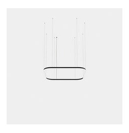 LedsC4 - Luminaria colgante Geometric cuadrado mini 1600x1600mm LED 125 blanco neutro 4000K ON-OFF negro 8399lm