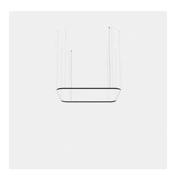 LedsC4 - Luminaria colgante Geometric cuadrado mini 2500x2500mm LED 199 blanco cálido 2400K ON-OFF blanco 10399lm