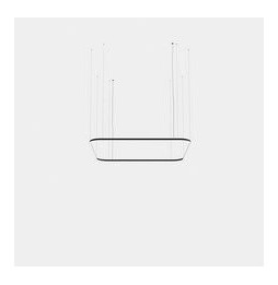 LedsC4 - Luminaria colgante Geometric cuadrado mini 2500x2500mm LED 199 blanco cálido 2400K ON-OFF negro 10399lm