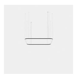 LedsC4 - Luminaria colgante Geometric cuadrado mini 2500x2500mm LED 199 blanco cálido 2700K ON-OFF negro 11527lm