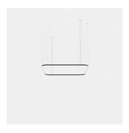 LedsC4 - Luminaria colgante Geometric cuadrado mini 2500x2500mm LED 199 blanco cálido 3000K ON-OFF blanco 12529lm