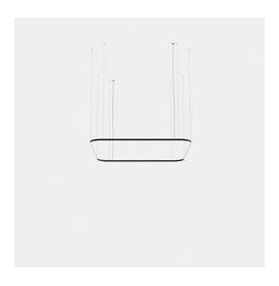 LedsC4 - Luminaria colgante Geometric cuadrado mini 2500x2500mm LED 199 blanco cálido 3000K ON-OFF negro 12529lm