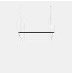 LedsC4 - Luminaria colgante Geometric cuadrado mini 4000x4000mm LED 319 blanco cálido 2400K ON-OFF blanco 16973lm