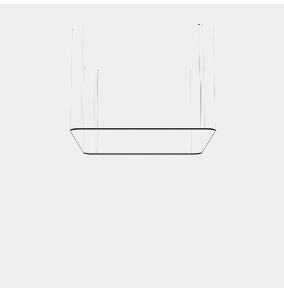 LedsC4 - Luminaria colgante Geometric cuadrado mini 4000x4000mm LED 319 blanco cálido 2400K ON-OFF blanco 16973lm