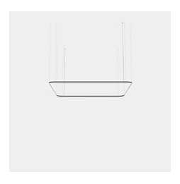 LedsC4 - Luminaria colgante Geometric cuadrado mini 4000x4000mm LED 319 blanco cálido 2400K ON-OFF blanco 16973lm
