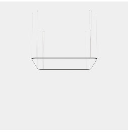 LedsC4 - Luminaria colgante Geometric cuadrado mini 4000x4000mm LED 319 blanco cálido 2400K ON-OFF negro 16973lm