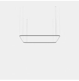 LedsC4 - Luminaria colgante Geometric cuadrado mini 4000x4000mm LED 319 blanco cálido 2400K ON-OFF negro 16973lm