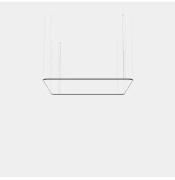 LedsC4 - Luminaria colgante Geometric cuadrado mini 4000x4000mm LED 319 blanco cálido 2700K ON-OFF negro 18813lm