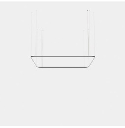 LedsC4 - Luminaria colgante Geometric cuadrado mini 4000x4000mm LED 319 blanco cálido 3000K ON-OFF blanco 20449lm