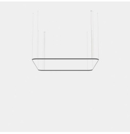 LedsC4 - Luminaria colgante Geometric cuadrado mini 4000x4000mm LED 319 blanco cálido 2700K ON-OFF blanco 18813lm