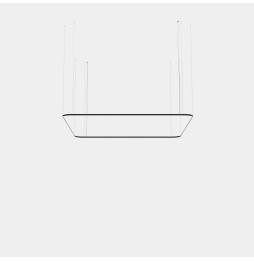 LedsC4 - Luminaria colgante Geometric cuadrado mini 4000x4000mm LED 319 blanco cálido 3000K ON-OFF negro 20449lm