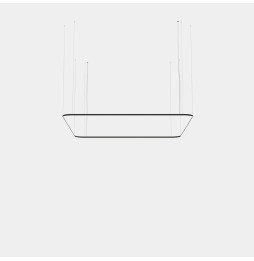 LedsC4 - Luminaria colgante Geometric cuadrado mini 4000x4000mm LED 319 blanco neutro 4000K ON-OFF blanco 22085lm