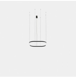 LedsC4 - Luminaria colgante Geometric cuadrado superficie 1000x1000mm LED 76 blanco cálido 2700K ON-OFF oro 4240lm