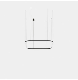 LedsC4 - Luminaria colgante Geometric cuadrado superficie 1600x1600mm LED 125 blanco cálido 2400K ON-OFF blanco 6455lm