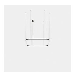 LedsC4 - Luminaria colgante Geometric cuadrado superficie 1600x1600mm LED 125 blanco cálido 2400K ON-OFF blanco 6455lm