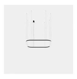LedsC4 - Luminaria colgante Geometric cuadrado superficie 1600x1600mm LED 125 blanco neutro 4000K ON-OFF blanco 8399lm