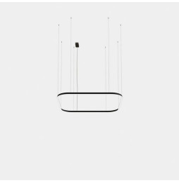LedsC4 - Luminaria colgante Geometric cuadrado superficie 1600x1600mm LED 125 blanco neutro 4000K ON-OFF negro 8399lm