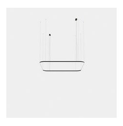 LedsC4 - Luminaria colgante Geometric cuadrado superficie 2500x2500mm LED 199 blanco cálido 2700K ON-OFF negro 11527lm