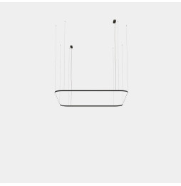 LedsC4 - Luminaria colgante Geometric cuadrado superficie 2500x2500mm LED 199 blanco neutro 4000K ON-OFF negro 13531lm