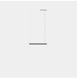 LedsC4 - Luminaria colgante Geometric lineal empotrada Slim 1,5m LED 31.1 blanco cálido 2700K ON-OFF negro 1814lm