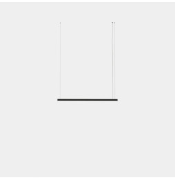 LedsC4 - Luminaria colgante Geometric lineal mini 1,5m LED 31.1 blanco cálido 2400K ON-OFF negro 1642lm
