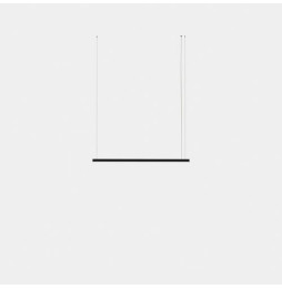 LedsC4 - Luminaria colgante Geometric lineal mini 1,5m LED 31.1 blanco cálido 2700K 0-10V negro 1814lm