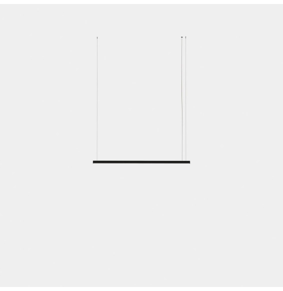 LedsC4 - Luminaria colgante Geometric lineal mini 1,5m LED 31.1 blanco cálido 2700K ON-OFF negro 1814lm