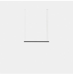 LedsC4 - Luminaria colgante Geometric lineal mini 1,5m LED 31.1 blanco cálido 3000K 0-10V negro 1958lm