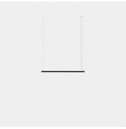 LedsC4 - Luminaria colgante Geometric lineal mini 1,5m LED 31.1 blanco cálido 3000K ON-OFF negro 1958lm