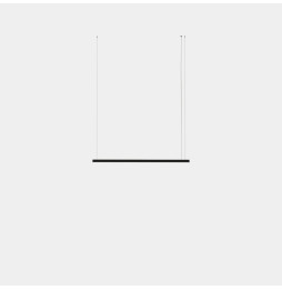 LedsC4 - Luminaria colgante Geometric lineal mini 1,5m LED 31.1 blanco neutro 4000K DALI-2 negro 2102lm