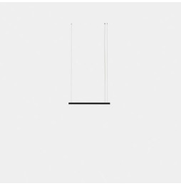 LedsC4 - Luminaria colgante Geometric lineal mini 1m LED 20.7 blanco cálido 2700K 0-10V negro 1210lm