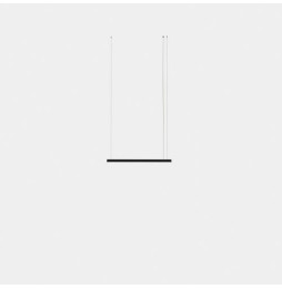 LedsC4 - Luminaria colgante Geometric lineal mini 1m LED 20.7 blanco neutro 4000K 0-10V negro 1402lm