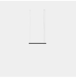 LedsC4 - Luminaria colgante Geometric lineal mini 1m LED 20.7 blanco cálido 3000K ON-OFF negro 1306lm