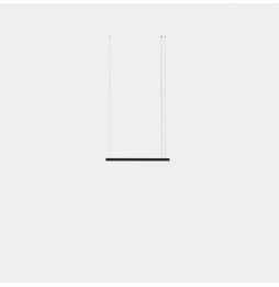 LedsC4 - Luminaria colgante Geometric lineal mini 1m LED 20.7 blanco neutro 4000K DALI-2 negro 1402lm