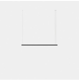 LedsC4 - Luminaria colgante Geometric lineal mini 2m LED 41.5 blanco cálido 2400K DALI-2 negro 2189lm
