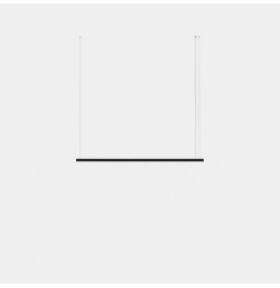 LedsC4 - Luminaria colgante Geometric lineal mini 2m LED 41.5 blanco cálido 3000K DALI-2 negro 2611lm
