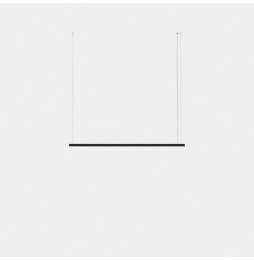LedsC4 - Luminaria colgante Geometric lineal mini 2m LED 41.5 blanco neutro 4000K ON-OFF negro 2803lm