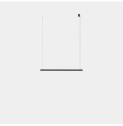 LedsC4 - Luminaria colgante Geometric lineal superficie 1,5m LED 31.1 blanco cálido 2700K 0-10V negro 1814lm