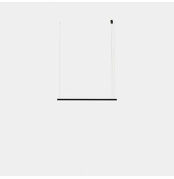 LedsC4 - Luminaria colgante Geometric lineal superficie 1,5m LED 31.1 blanco cálido 2700K 0-10V negro 1814lm