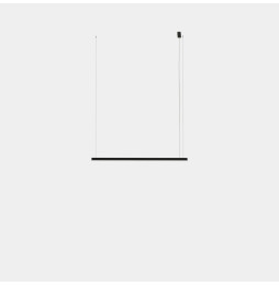 LedsC4 - Luminaria colgante Geometric lineal superficie 1,5m LED 31.1 blanco cálido 2400K 0-10V negro 1642lm