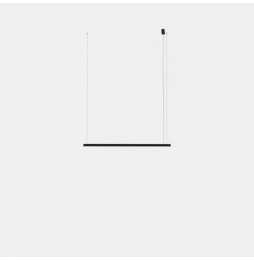 LedsC4 - Luminaria colgante Geometric lineal superficie 1,5m LED 31.1 blanco cálido 2400K 0-10V negro 1642lm