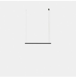 LedsC4 - Luminaria colgante Geometric lineal superficie 1,5m LED 31.1 blanco cálido 3000K 0-10V negro 1958lm