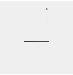 LedsC4 - Luminaria colgante Geometric lineal superficie 1,5m LED 31.1 blanco neutro 4000K 0-10V negro 2102lm