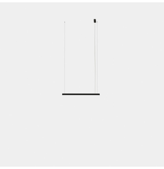 LedsC4 - Luminaria colgante Geometric lineal superficie 1m LED 20.7 blanco cálido 2400K 0-10V blanco 1094lm
