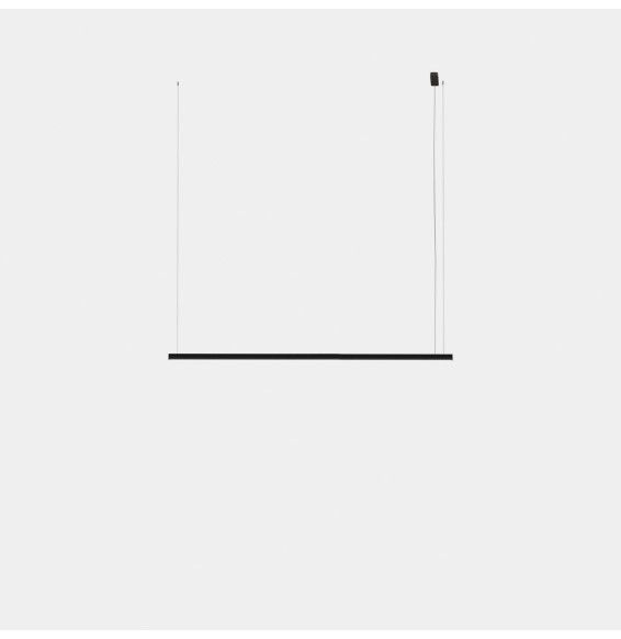 LedsC4 - Luminaria colgante Geometric lineal superficie 2m LED 41.5 blanco cálido 2700K 0-10V negro 2419lm